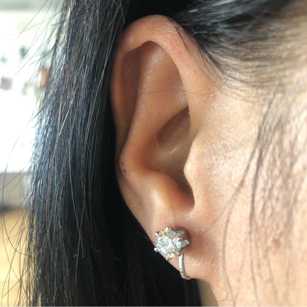 Moissanite Clip On Earrings